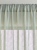 Sage green linen look voile sheer panel curtain (British brand)