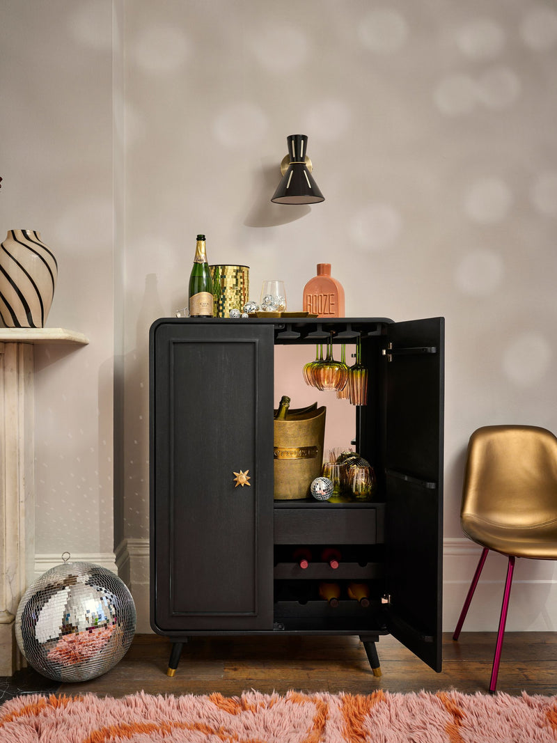 Rockett St George Black Ringo Drinks Cabinet, UK version