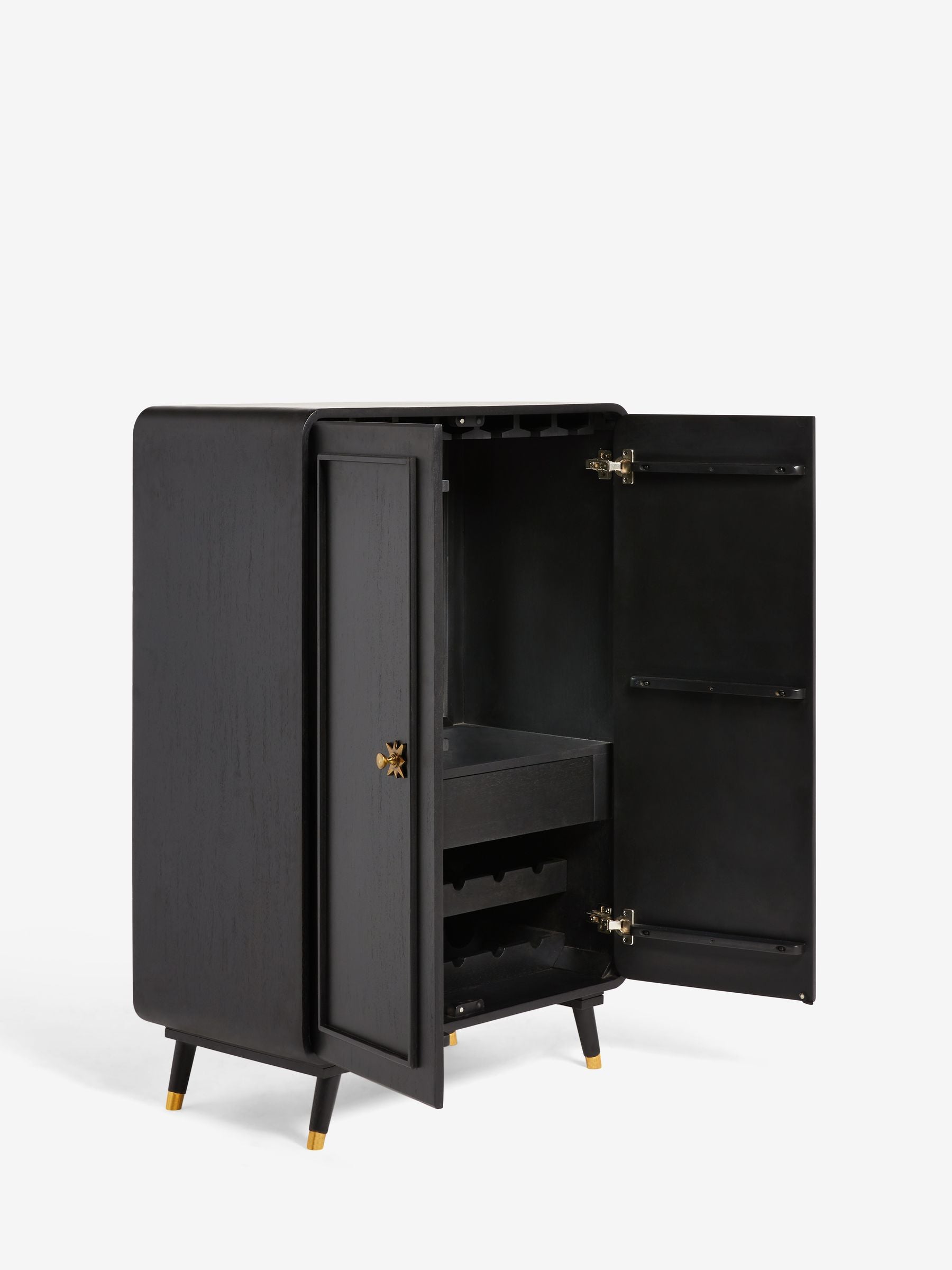 Rockett St George Black Ringo Drinks Cabinet, UK version