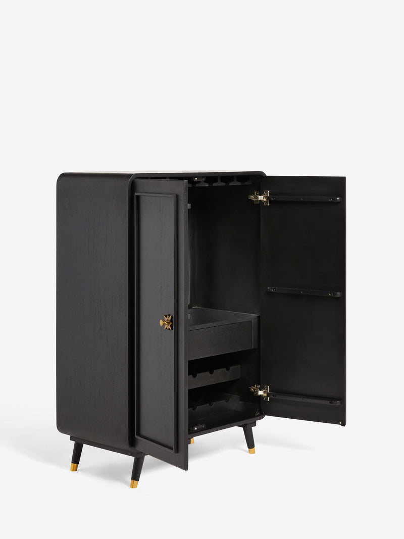 Rockett St George Black Ringo Drinks Cabinet, UK version