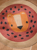 Jojo Maman Bébé Luca Lion round braided rug (British brand)