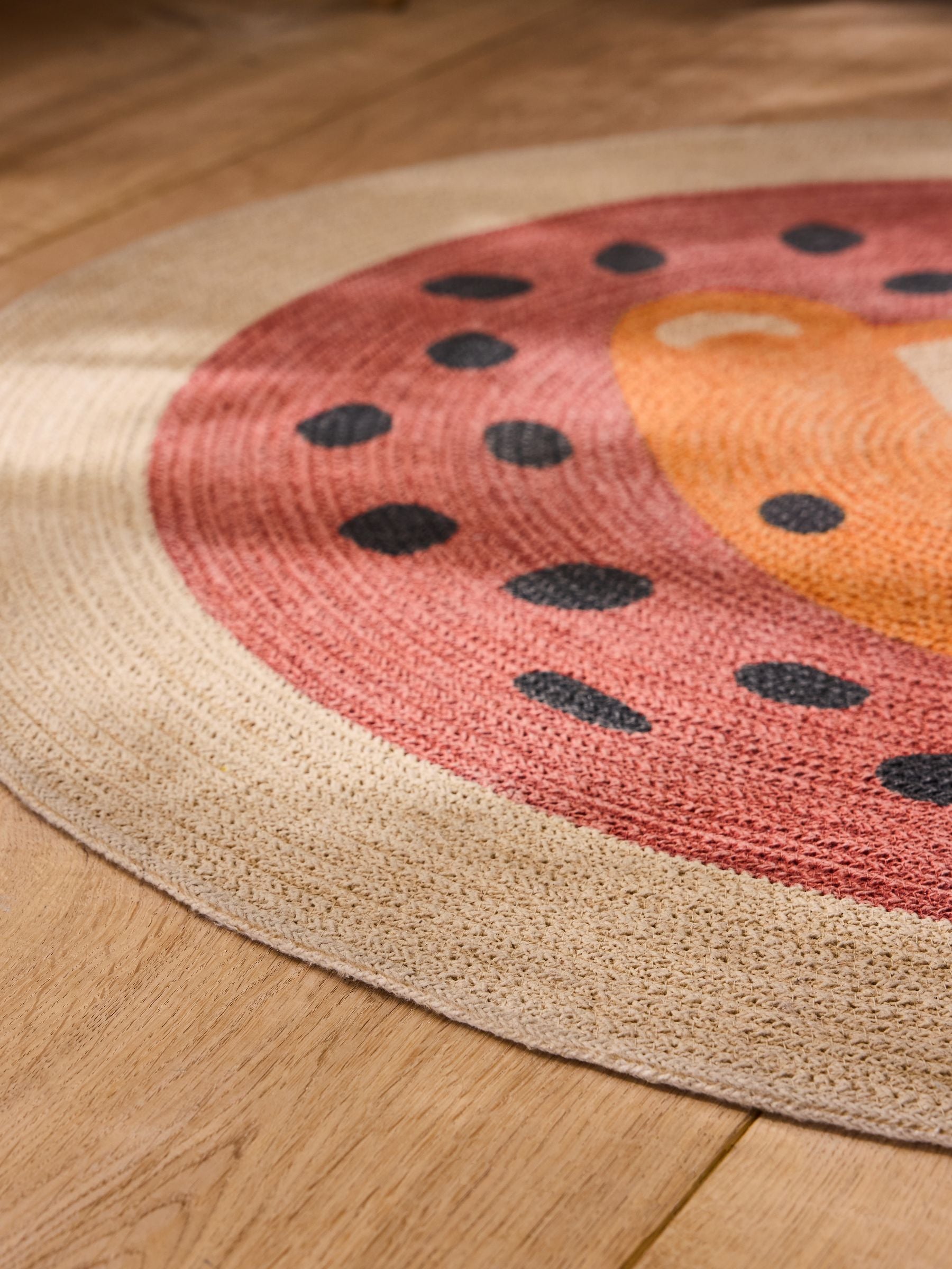 Jojo Maman Bébé Luca Lion round braided rug (British brand)