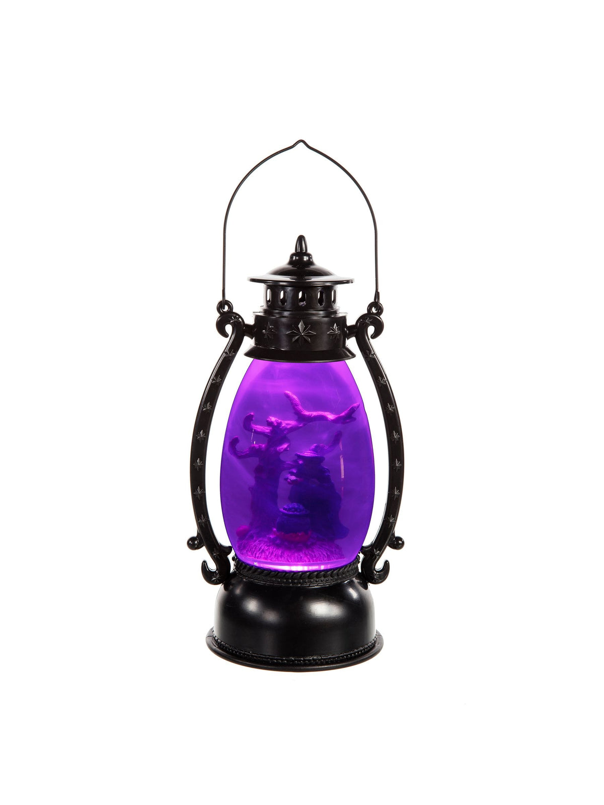Premier Decorations Ltd 26cm BO Lit Fog Effect Witch Scene Lantern