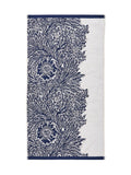 William Morris Prussian Blue Marigold towel, imported from the UK