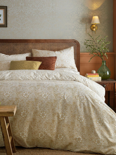 Ensemble housse de couette et taie d'oreiller William Morris At Home Honey Marigold