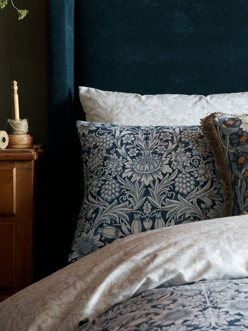 William Morris Ink Sunflower cotton pillowcases set of 2 - British product