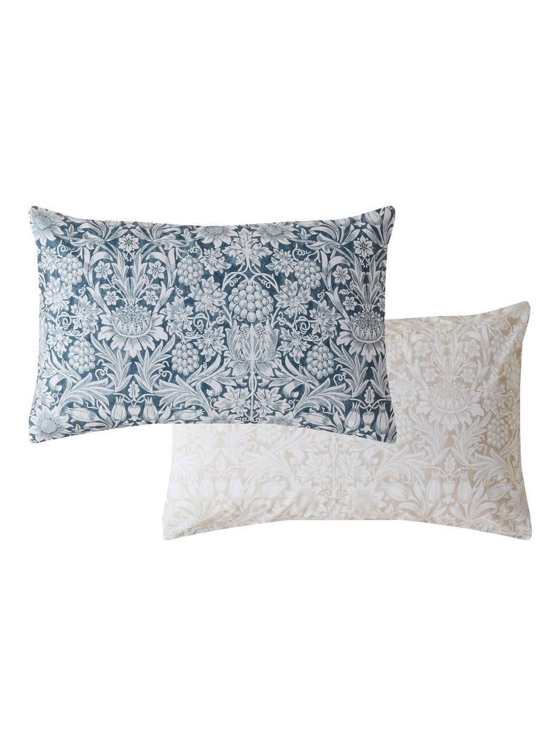 William Morris Ink Sunflower cotton pillowcases set of 2 - British product