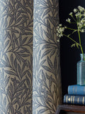 William Morris At Home indigo willow blackout pencil pleat curtain, UK version