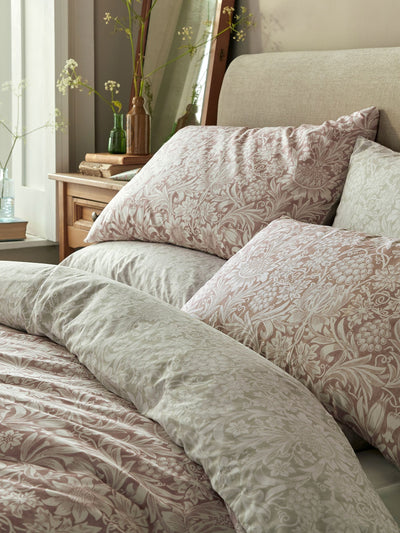 Next William Morris At Home Clay Sunflower Duvet Cover and Pillowcase Set- Buy online at McGrocer
