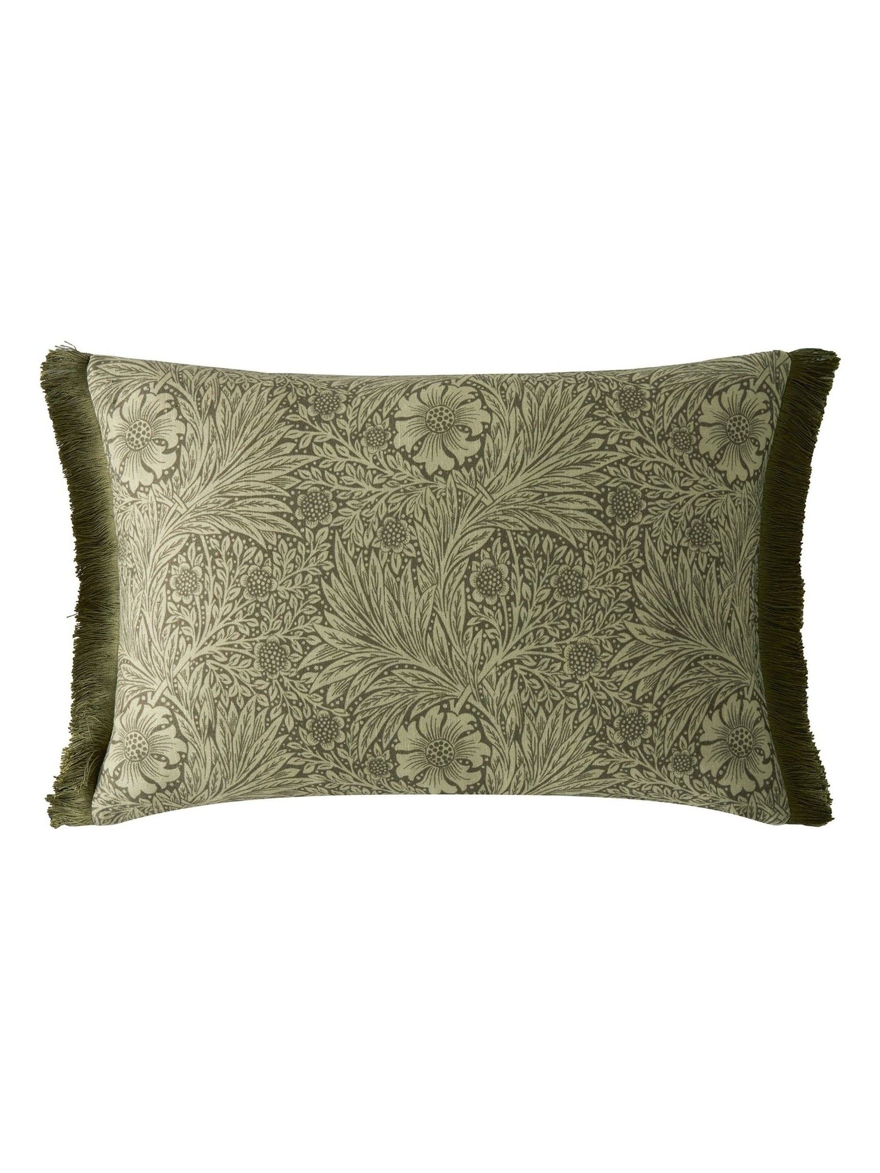 William Morris At Home olive marigold cushion 40x60cm, imported from the UK