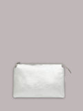 Whistles silver Elita double pouch clutch bag, imported from the UK
