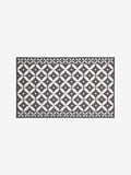 Grey washable tile doormat recycled nylon - British product