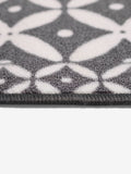 Grey washable tile doormat recycled nylon - British product
