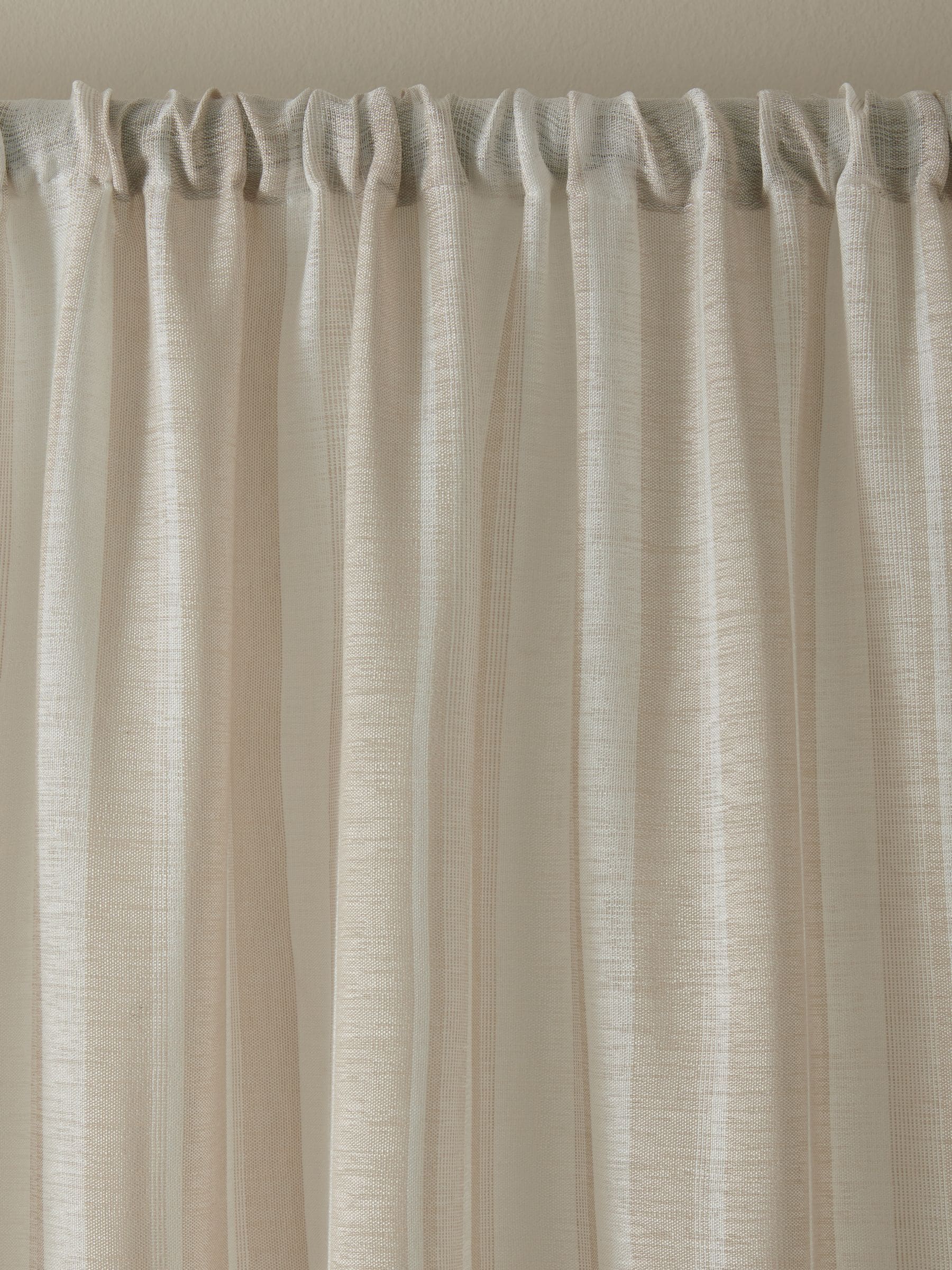 Laura Ashley voile panel curtain Natural Awning Stripe, imported from the UK
