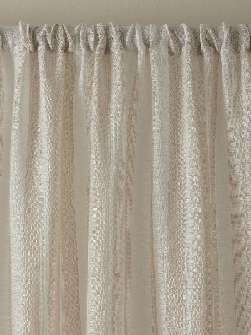 Laura Ashley voile panel curtain Natural Awning Stripe, imported from the UK