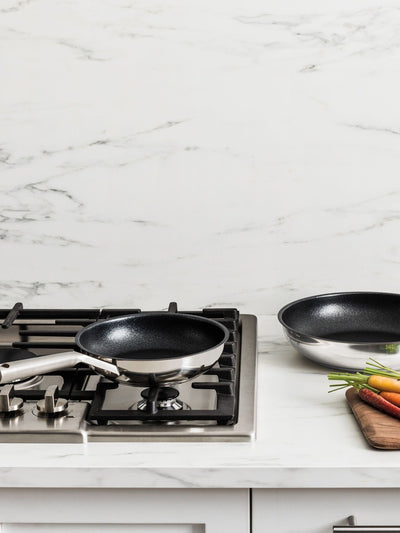 Nächste Ninja Silver ZEROSTICK Edelstahl 2-teiliges Bratpfannenset – Online bei McGrocer kaufen