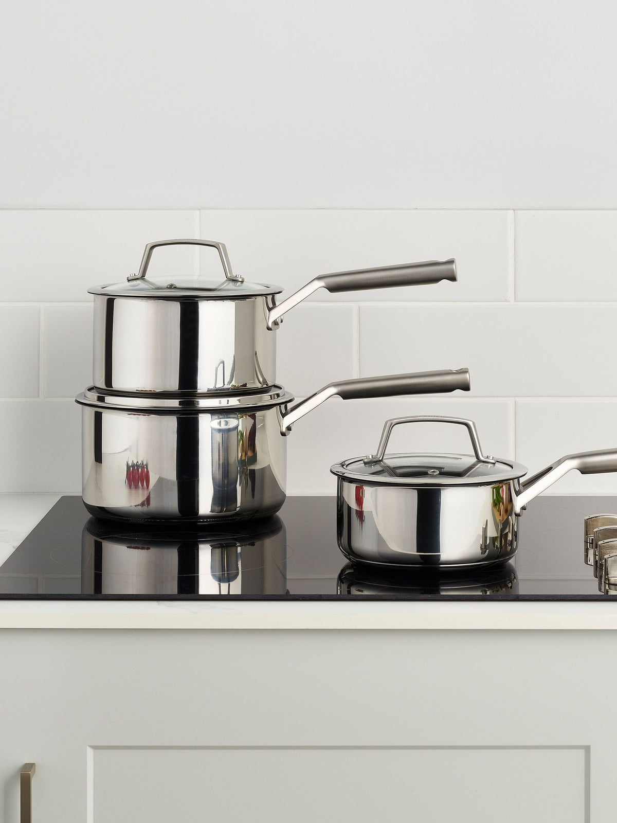 Ninja Silver ZEROSTICK Stainless Steel 3-Piece Pan Set