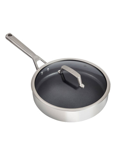 Ninja Silber ZEROSTICK Edelstahl 26 cm Sautierpfanne mit Deckel