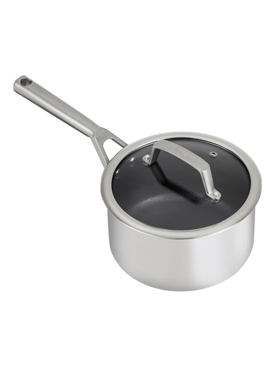 Ninja Silver ZEROSTICK kasserolle i rustfritt stål 18cm med lokk