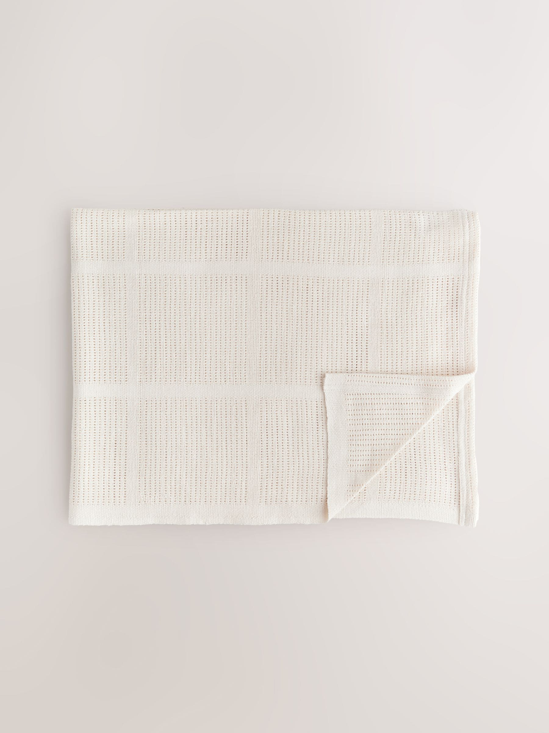 NEXT baby cellular blankets 2 pack natural, imported from the UK
