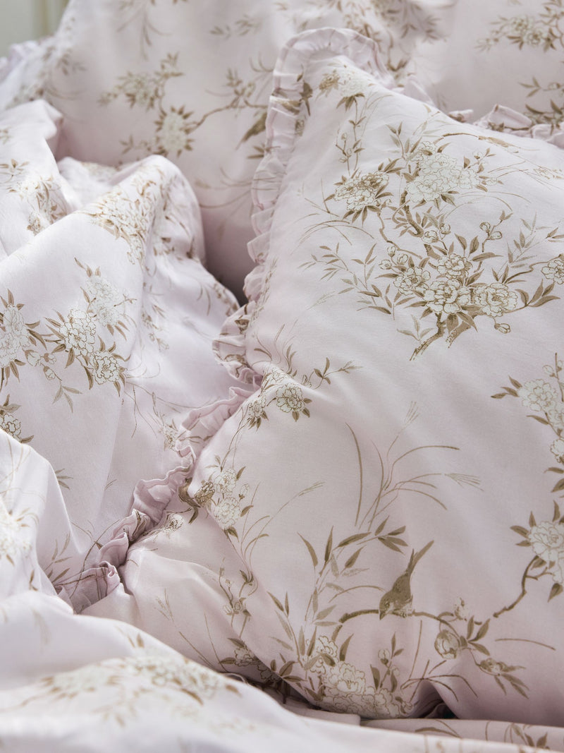 Shabby Chic Bird Chinoiserie floral print duvet cover set (British brand)
