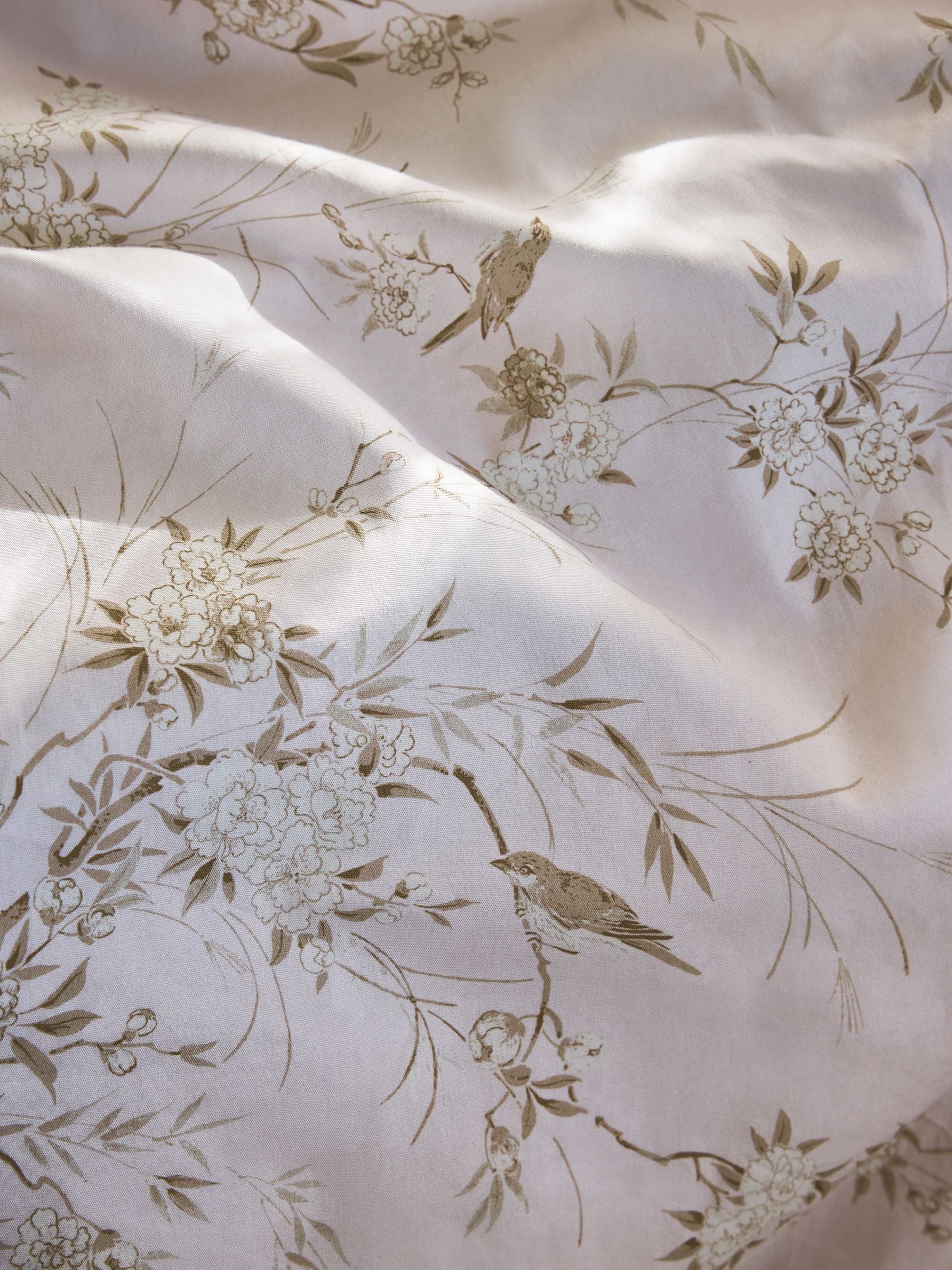 Shabby Chic Bird Chinoiserie floral print duvet cover set (British brand)