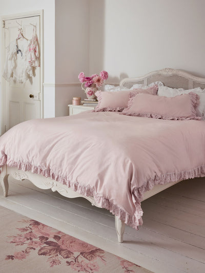 Next Shabby Chic by Rachel Ashwell® Pink Broderie Anglaise Ruffle Duvet Cover and Pillowcase Set- Buy online at McGrocer