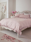 Shabby Chic by Rachel Ashwell® Pink Broderie Anglaise Ruffle Duvet Cover and Pillowcase Set