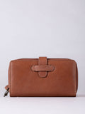 Lakeland Leather Brown Newby Tab purse - British product