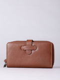 Lakeland Leather Brown Newby Tab purse - British product