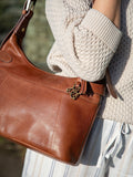 Lakeland Leather shoulder bag Light Brown Newby - British product