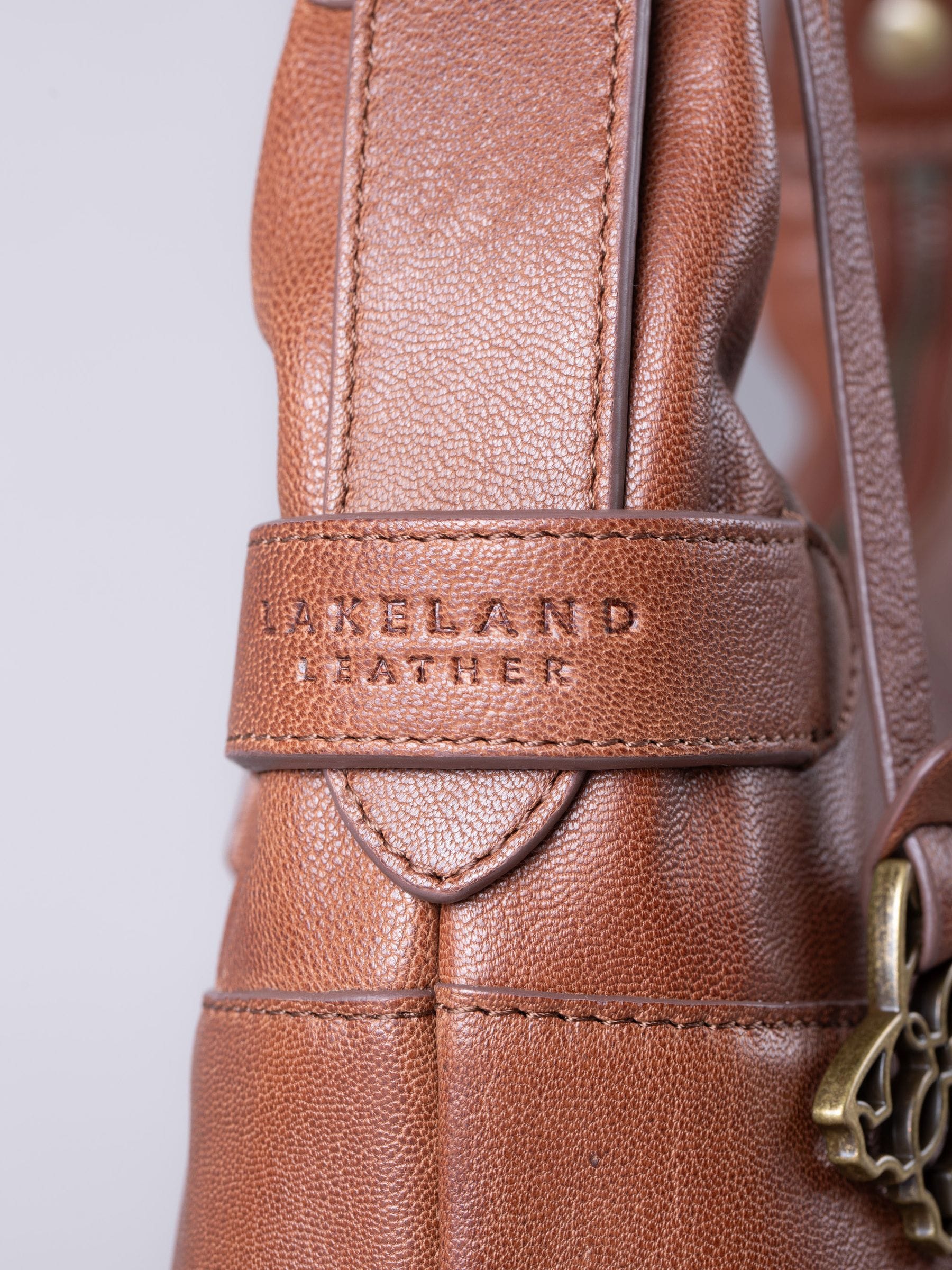 Lakeland Leather shoulder bag Light Brown Newby - British product