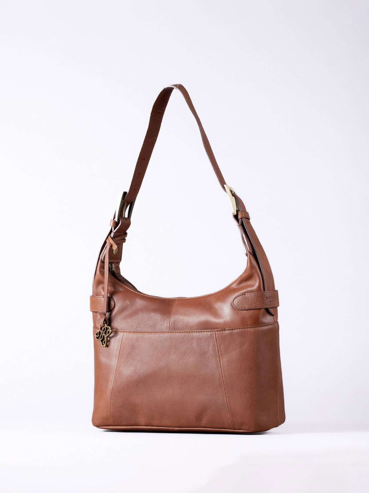 Lakeland Leather shoulder bag Light Brown Newby - British product