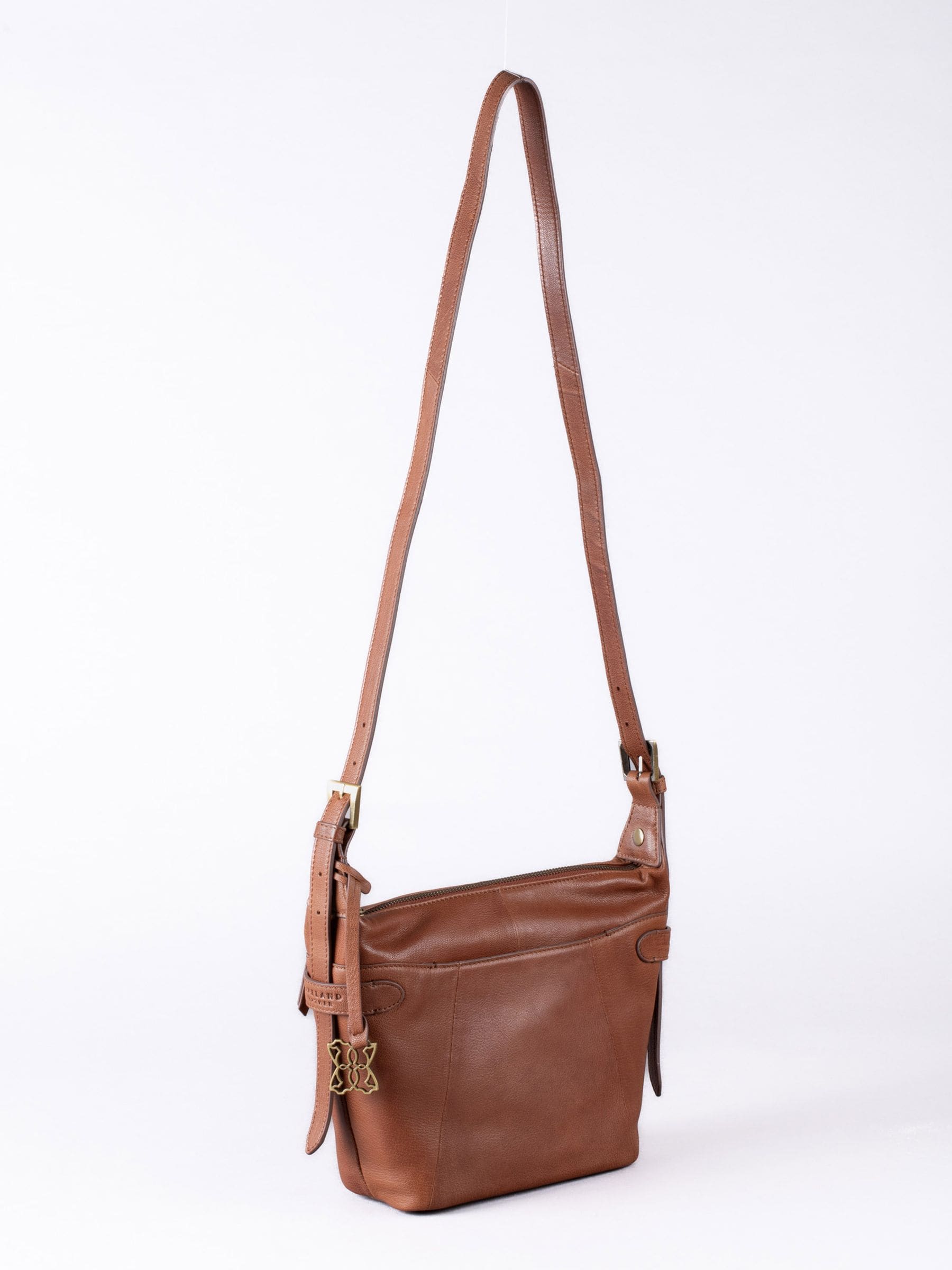 Lakeland Leather Newby cross-body bag light brown, imported from the UK