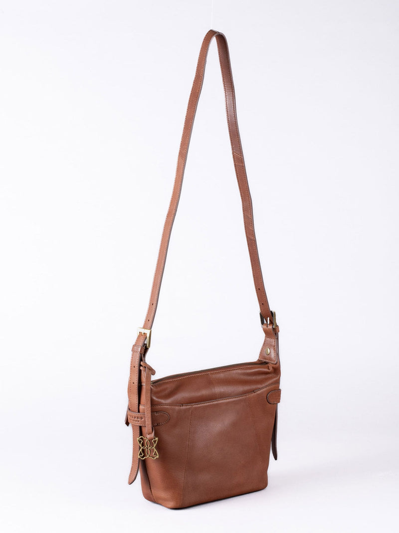 Lakeland Leather Newby cross-body bag light brown, imported from the UK