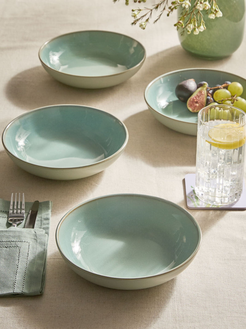 Sage Green Hampton Stoneware Cereal Bowls Set of 4
