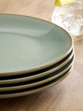 Speiseteller Salbeigrün Hampton Set von 4 (britische Marke)