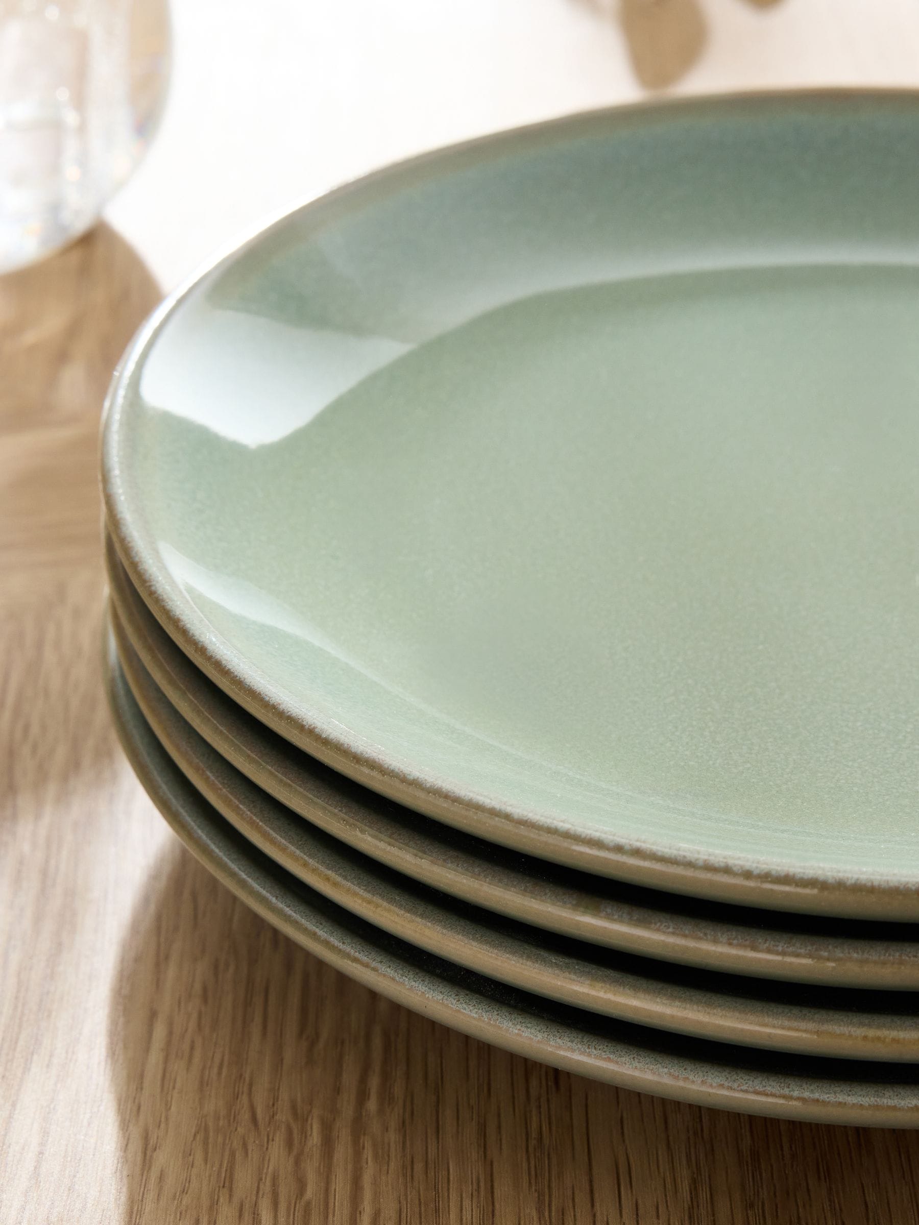 Sage green Hampton side plates set of 4 (British brand)