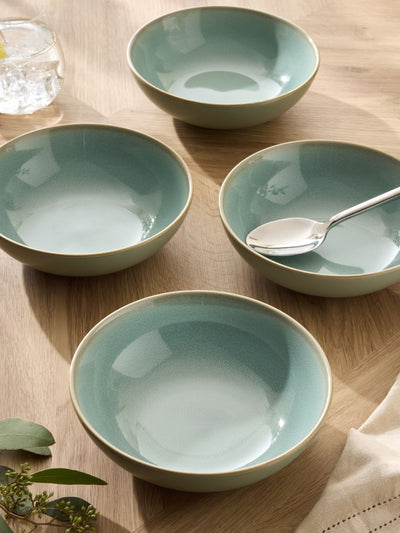 Sage Green Hampton steintøy frokostskåler Sett med 4