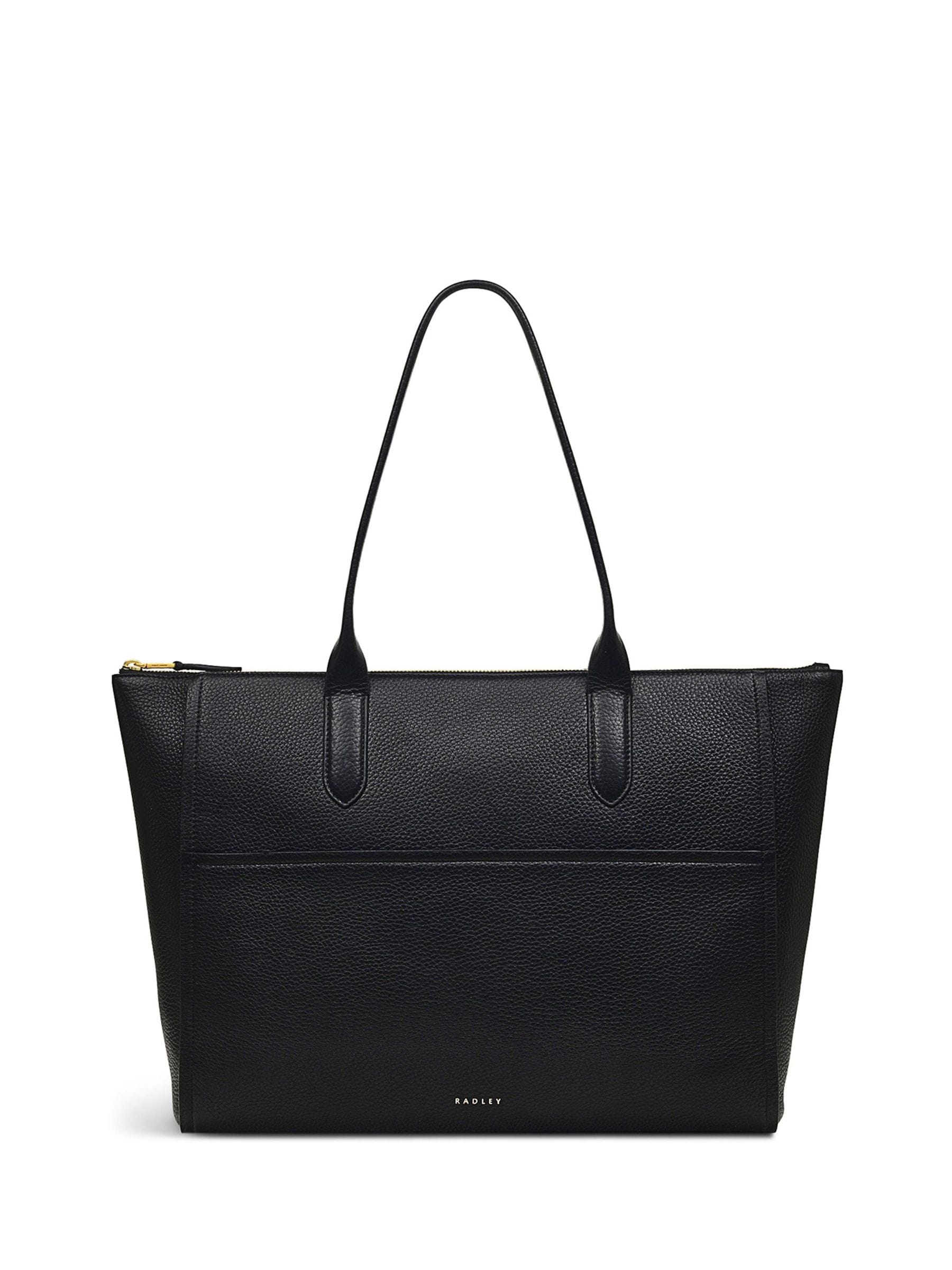 Radley Black Oak Street tote bag in grained leather - British product