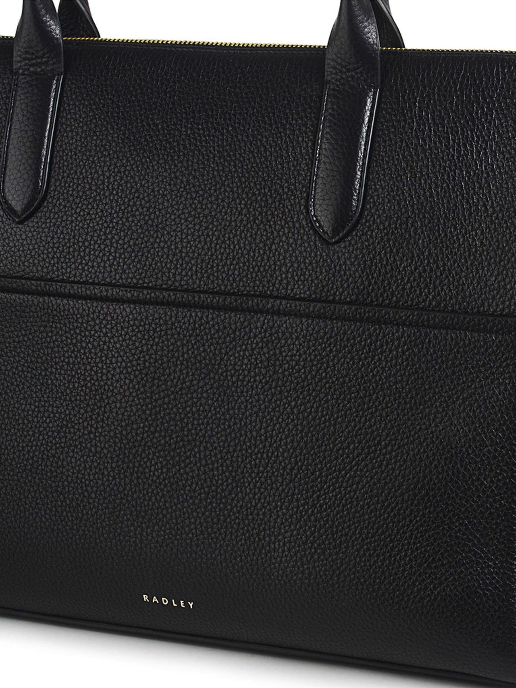 Radley Black Oak Street tote bag in grained leather - British product