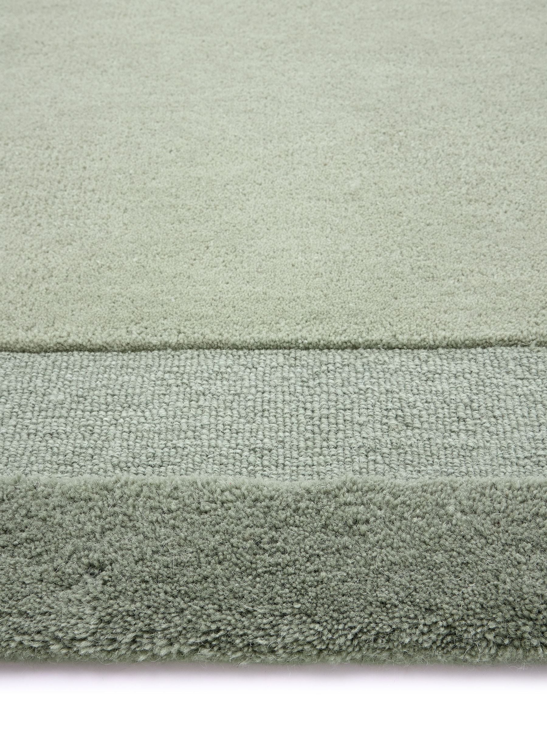 Origin Rugs soft green stacked border wool rug - British product