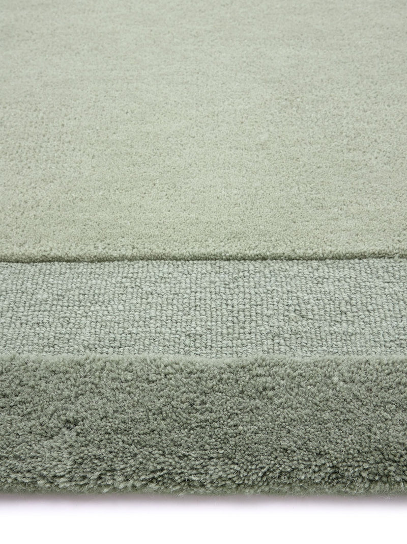 Origin Rugs soft green stacked border wool rug - British product