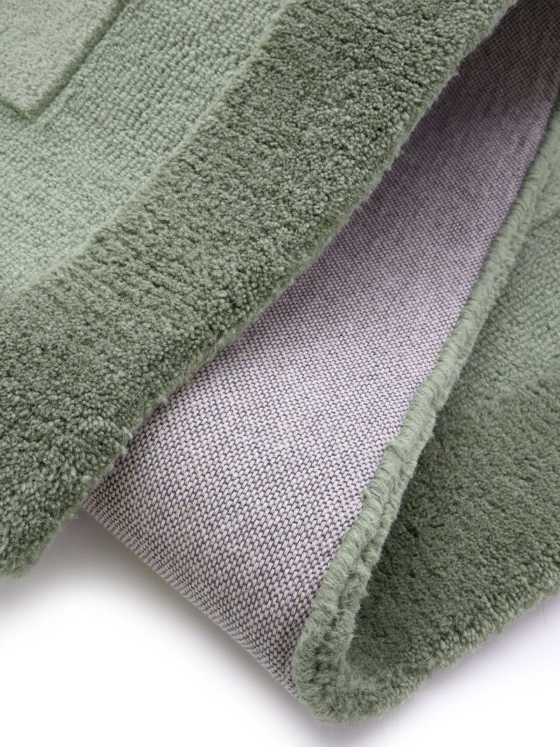 Origin Rugs soft green stacked border wool rug - British product
