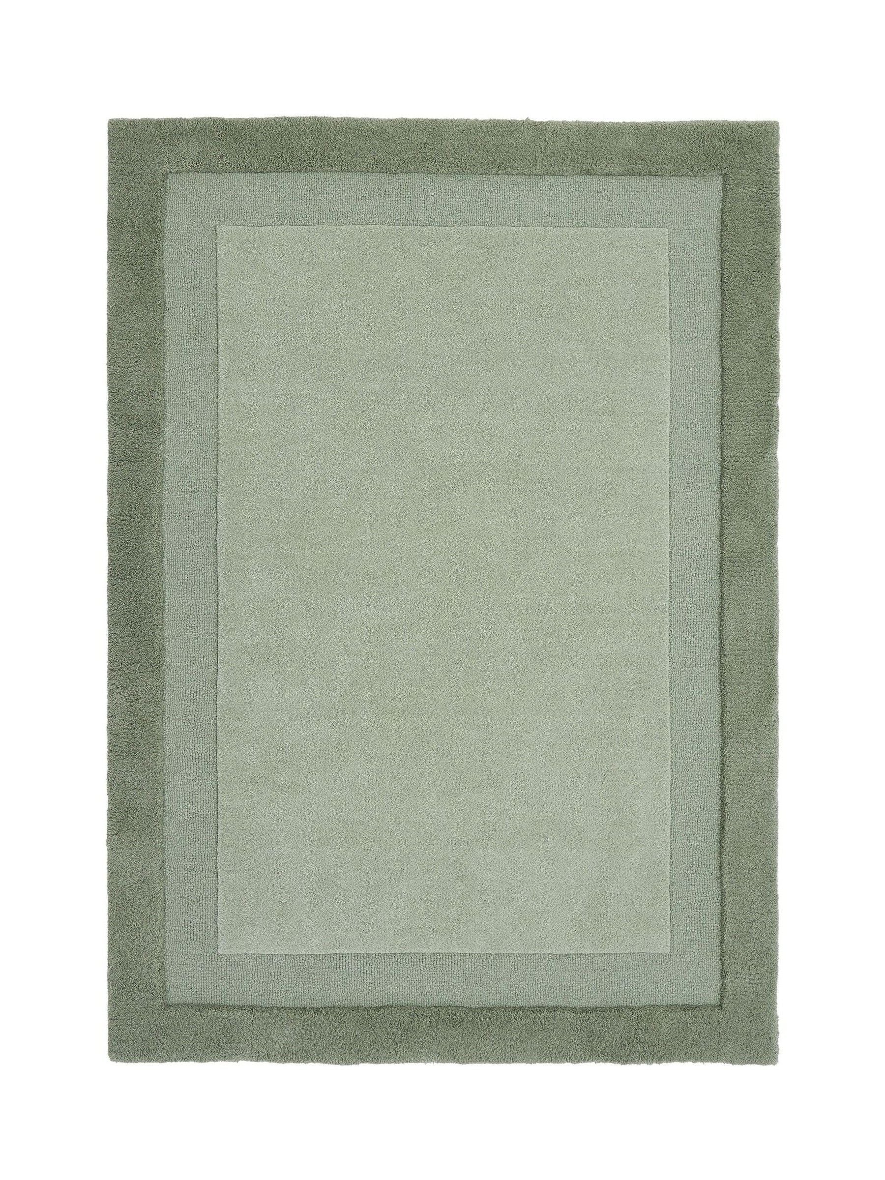 Origin Rugs soft green stacked border wool rug - British product