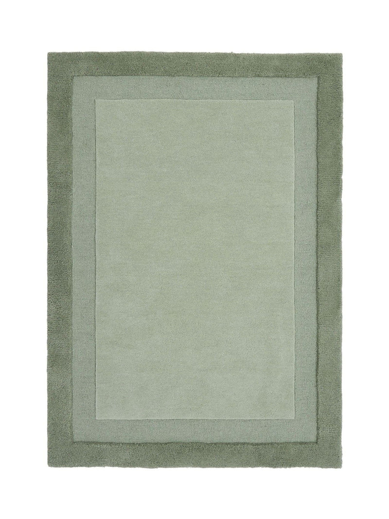 Origin Rugs soft green stacked border wool rug - British product