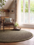 Origin Rugs sage green hand woven sisal circle rug, UK version