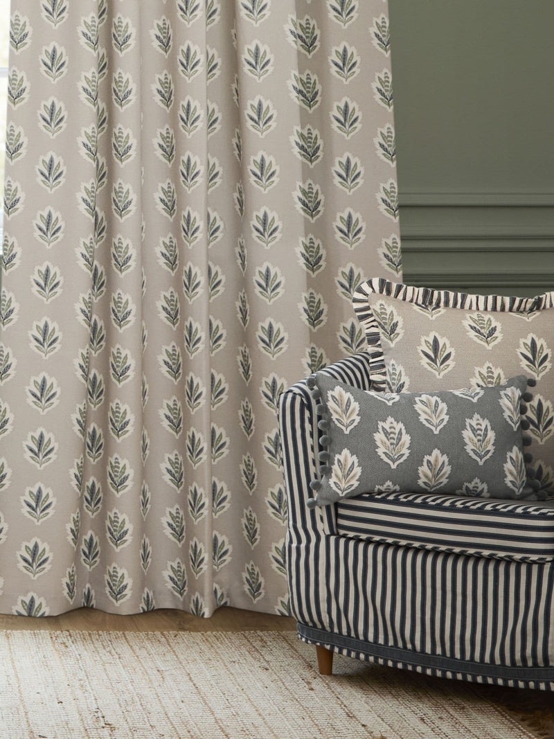 Sanderson Flax pencil pleat curtains 117x137cm - British product
