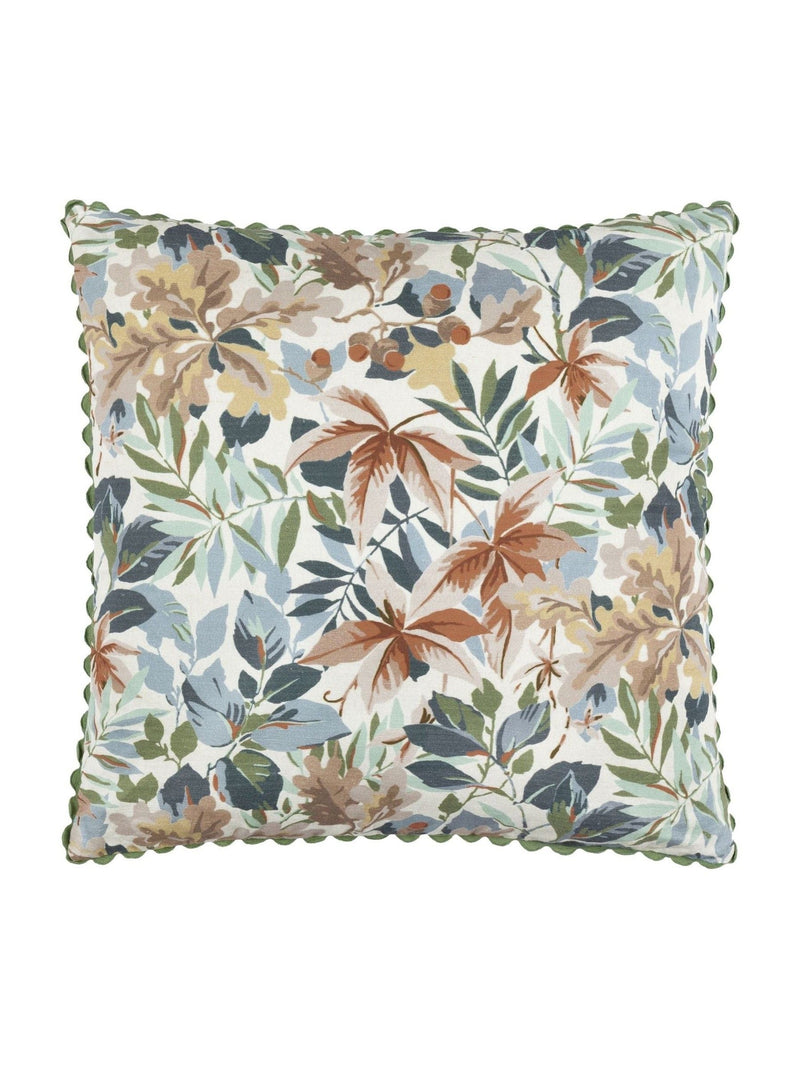 Sanderson Rust Robins Wood Woodland Flora Scalloped Cushion