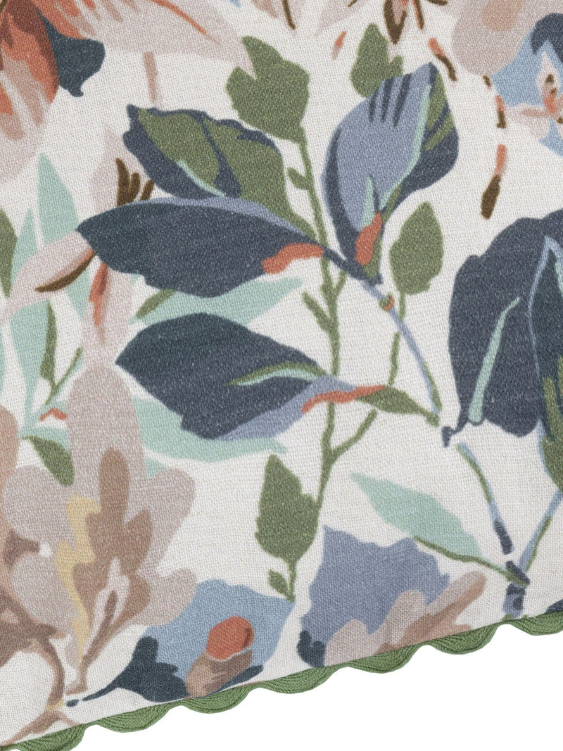 Sanderson Rust Robins Wood Woodland Flora Scalloped Cushion